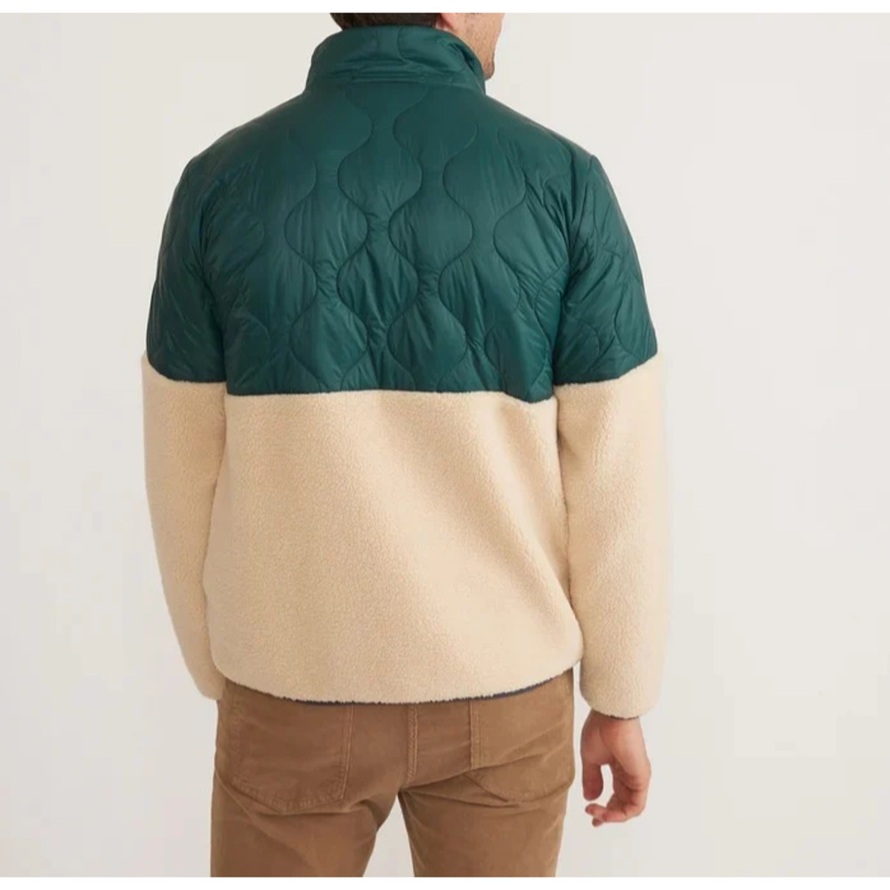 Marine Layer Archive Bariloche Sherpa Jacket Medium Green Tan Full Zip Rare NWOT - Picture 11 of 12